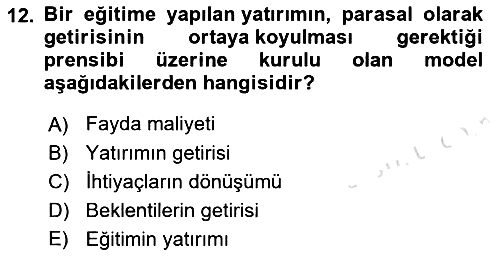 Acil Durum ve Afet Farkındalık Eğitimi 2022-2023 Dönem Sonu Sınavı - 12. soru