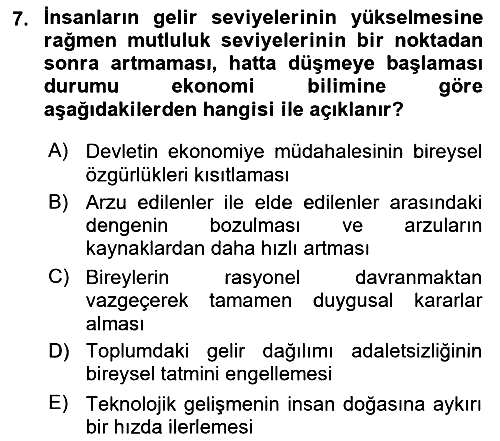 Afet Ekonomisi Ve Sigortacılığı 2025-2026 Ara Sınav - 7. soru