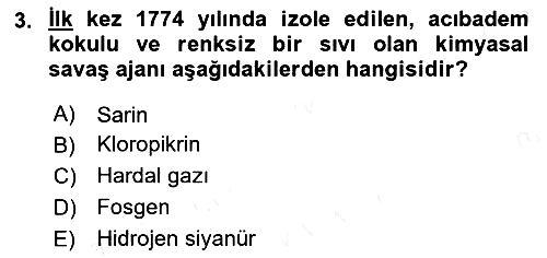 Kbrn Savunma Ve Güvenlik 2018-2019 Ara Sınav - 3. soru
