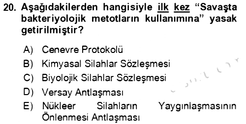 Kbrn Savunma Ve Güvenlik 2019-2020 Dönem Sonu Sınavı - 20. soru