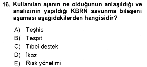 Kbrn Savunma Ve Güvenlik 2021-2022 Dönem Sonu Sınavı - 16. soru