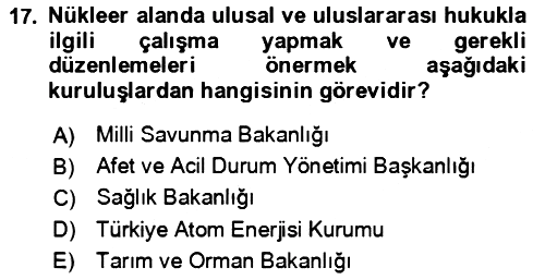 Kbrn Savunma Ve Güvenlik 2022-2023 Dönem Sonu Sınavı - 17. soru