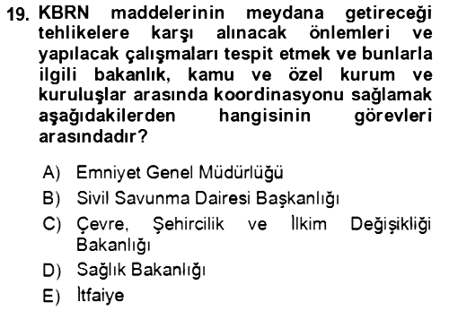 Kbrn Savunma Ve Güvenlik 2023-2024 Yaz Okulu Sınavı - 19. soru