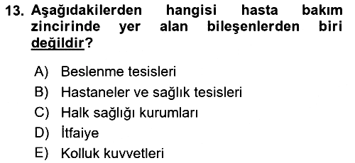 Temel Afet Bilgisi 2023-2024 Ara Sınav - 13. soru
