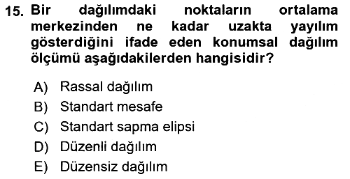 Veri Analizi Ve Değerlendirme 2024-2025 Dönem Sonu Sınavı - 15. soru