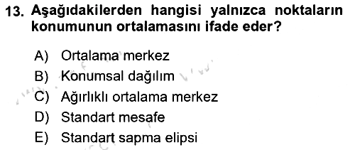 Veri Analizi Ve Değerlendirme 2025-2026 Dönem Sonu Sınavı - 13. soru