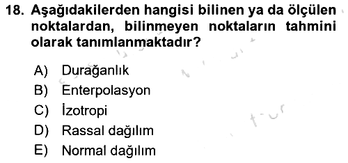 Veri Analizi Ve Değerlendirme 2025-2026 Dönem Sonu Sınavı - 18. soru
