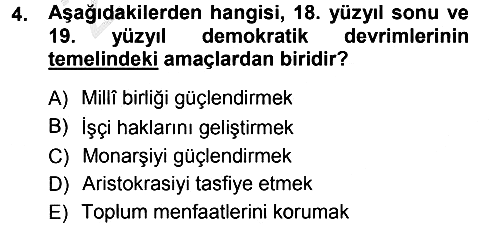 Anayasa Hukuku 2012-2013 Ara Sınav - 4. soru