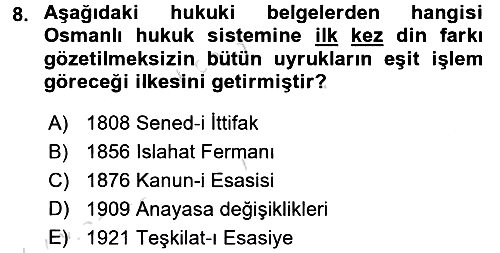Anayasa Hukuku 2017-2018 Ara Sınav - 8. soru