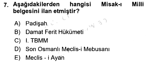 Anayasa Hukuku 2022-2023 Ara Sınav - 7. soru