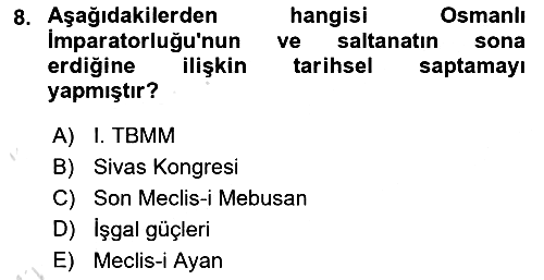 Anayasa Hukuku 2022-2023 Ara Sınav - 8. soru