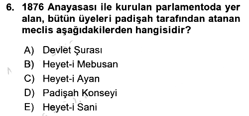 Anayasa Hukuku 2023-2024 Ara Sınav - 6. soru