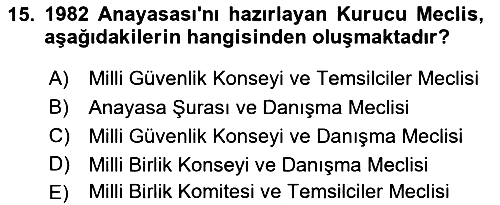 Anayasa Hukuku 2025-2026 Ara Sınav - 15. soru