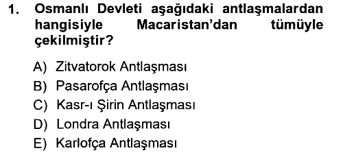 Atatürk İlkeleri Ve İnkılap Tarihi 1 2012-2013 Ara Sınav - 1. soru