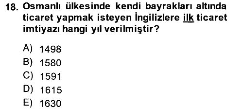 Atatürk İlkeleri Ve İnkılap Tarihi 1 2014-2015 Ara Sınav - 18. soru
