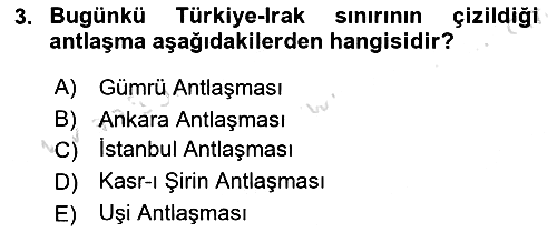 Atatürk İlkeleri Ve İnkılap Tarihi 1 2022-2023 Dönem Sonu Sınavı - 3. soru
