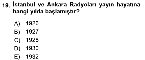 Atatürk İlkeleri Ve İnkılap Tarihi 2 2015-2016 Tek Ders Sınavı - 19. soru