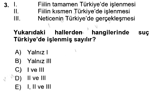 Ceza Hukuku Bilgisi 2021-2022 Ara Sınav - 3. soru
