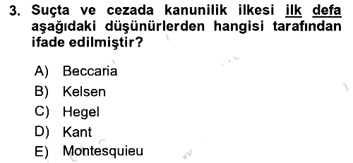 Ceza Hukuku Bilgisi 2022-2023 Ara Sınav - 3. soru