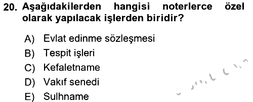 Hukuk Dili Ve Adli Yazışmalar 2016-2017 3 Ders Sınavı - 20. soru