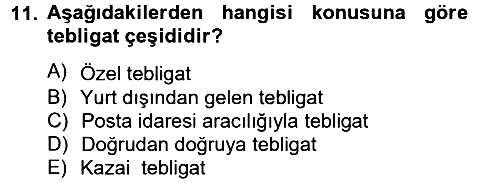 Hukuk Dili Ve Adli Yazışmalar 2012-2013 Dönem Sonu Sınavı - 11. soru