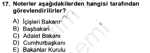 Hukuk Dili Ve Adli Yazışmalar 2012-2013 Dönem Sonu Sınavı - 17. soru