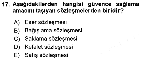 Hukuk Dili Ve Adli Yazışmalar 2018-2019 Dönem Sonu Sınavı - 17. soru