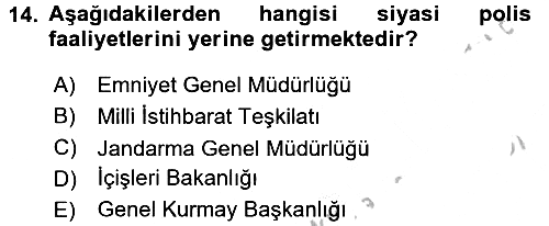 İdare Hukukuna Giriş 2016-2017 3 Ders Sınavı - 14. soru