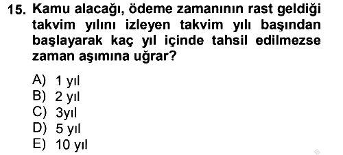 İdare Hukukuna Giriş 2012-2013 Ara Sınav - 15. soru