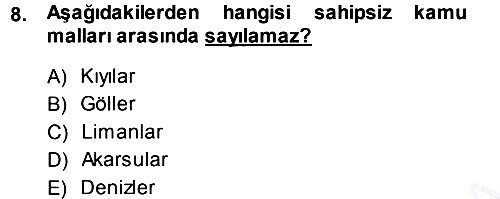İdare Hukukuna Giriş 2013-2014 Ara Sınav - 8. soru