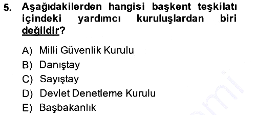 İdare Hukukuna Giriş 2014-2015 Ara Sınav - 5. soru