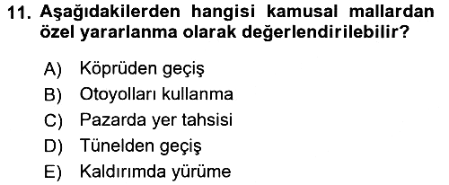 İdare Hukukuna Giriş 2017-2018 Ara Sınav - 11. soru