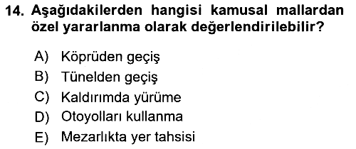 İdare Hukukuna Giriş 2019-2020 Ara Sınav - 14. soru