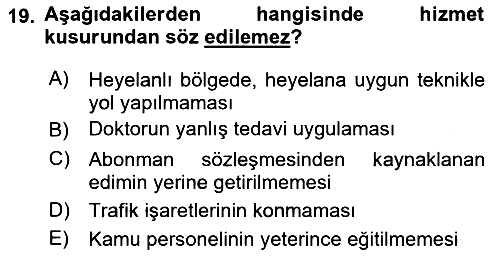 İdare Hukukuna Giriş 2021-2022 Dönem Sonu Sınavı - 19. soru