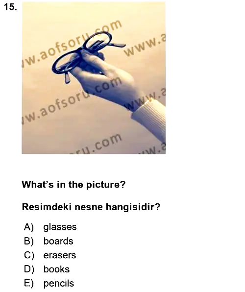 Ingilizce 1 2024-2025 Ara Sınav - 15. soru