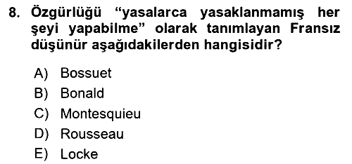 İnsan Hakları Hukukuna Giriş 2023-2024 Ara Sınav - 8. soru
