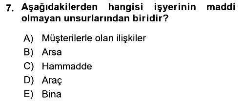 İş Ve Sosyal Güvenlik Hukuku 2025-2026 Ara Sınav - 7. soru