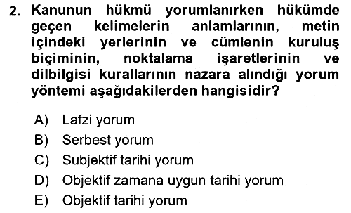 Medeni Hukuk Bilgisi 2021-2022 Yaz Okulu Sınavı - 2. soru