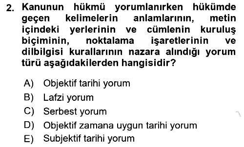 Medeni Hukuk Bilgisi 2024-2025 Yaz Okulu Sınavı - 2. soru