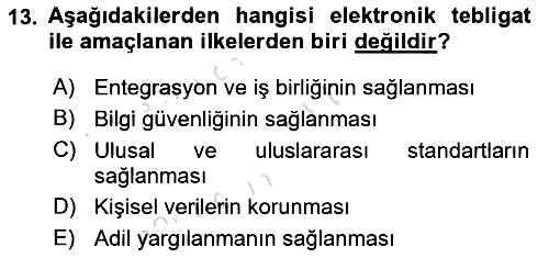 Mesleki Bilgisayar Ve Uyap 2022-2023 Yaz Okulu Sınavı - 13. soru