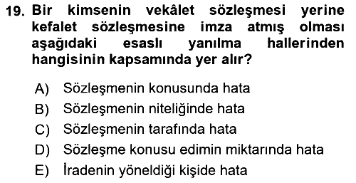 Temel Hukuk Bilgisi 2022-2023 Ara Sınav - 19. soru