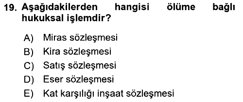 Temel Hukuk Bilgisi 2023-2024 Ara Sınav - 19. soru