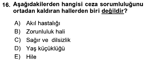 Temel Hukuk Bilgisi 2021-2022 Yaz Okulu Sınavı - 16. soru