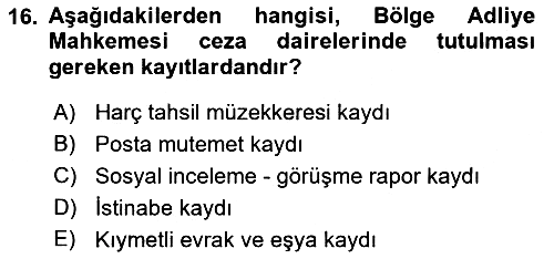 Temel Kalem Mevzuatı 2021-2022 Dönem Sonu Sınavı - 16. soru