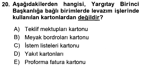 Temel Kalem Mevzuatı 2022-2023 Yaz Okulu Sınavı - 20. soru