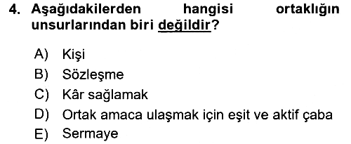 Ticaret Hukuku 2017-2018 3 Ders Sınavı - 4. soru