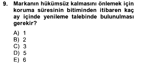 Ticaret Hukuku 2012-2013 Ara Sınav - 9. soru