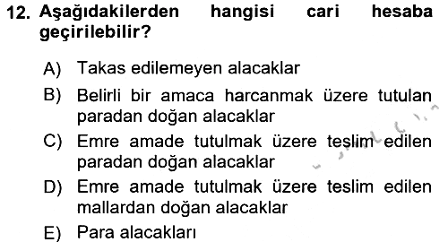 Ticaret Hukuku 2016-2017 Ara Sınav - 12. soru
