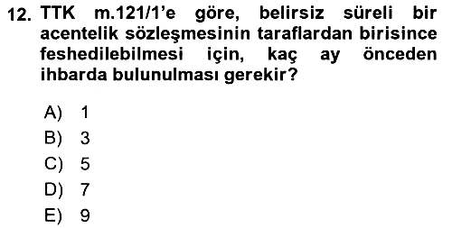 Ticaret Hukuku 2021-2022 Ara Sınav - 12. soru