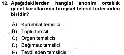 Ticaret Hukuku 2016-2017 Dönem Sonu Sınavı - 12. soru